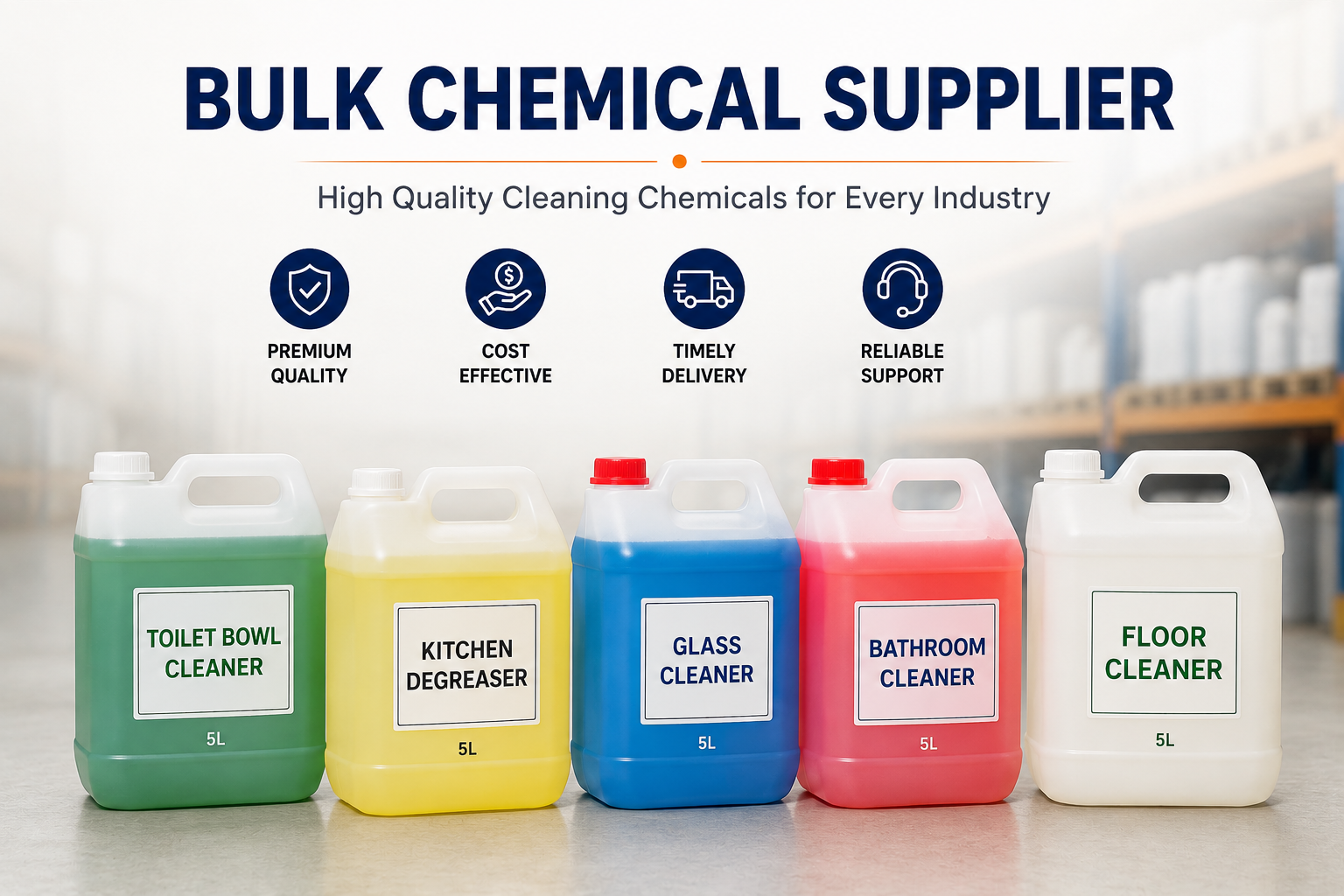 Bulk Chemical Supplier – Reliable Cleaning Chemical Solutions for Every Industry